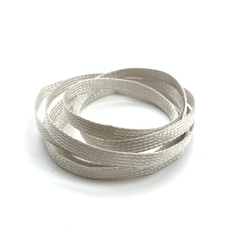 Filo di protezione per cavi, Manicotti resistenti alle onde elettromagnetiche, manicotto schermante in rame placcato argento, cavo anti-interferenza intrecciato telescopico(6MM x 5M)