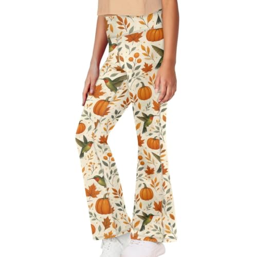 Image of Girls Flare Leggings Cute Bell Bottoms for Teen Girls Wide Leg Sweatpants for 5-14 T