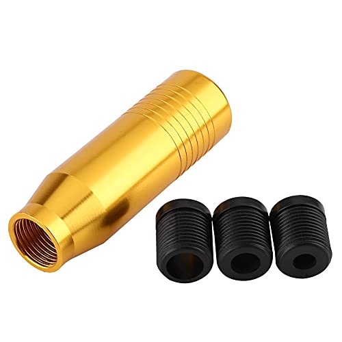 Qiilu Leva lunga gear shift knob, Universal Alluminio Lega Auto Manuale Ingranaggio Braccio Shift Leva Manopole Shifter (Gold)