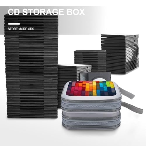 Boîtier CD rigide avec fermeture zippée pour stocker 40 DVD en sécurité - 4