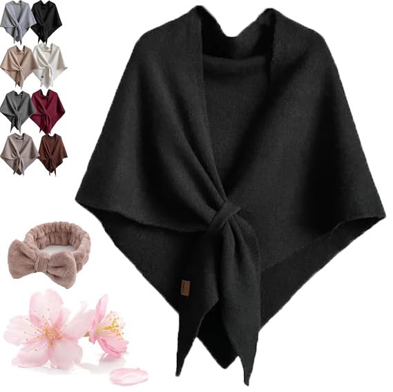 Pashmina Wraps for Women, Women’s Solid Color Shawl, Lightweight Elegant Casual Soft Sweater Shawls and Wraps Cape Wool