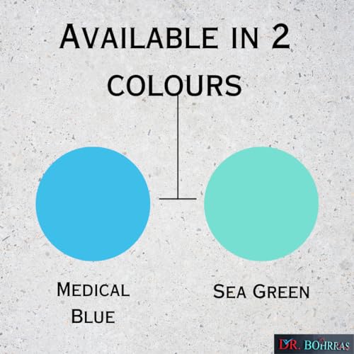 Image of Dr.Bohrras Polyester Hospital Partition Opaque Curtains 7 Feet Height Waterproof With Eyelets And C Hooks For Clinics, Icu, Wards, Hospital (Sea Green, Waves, 4 Ft (W) X 7 Ft (H))
