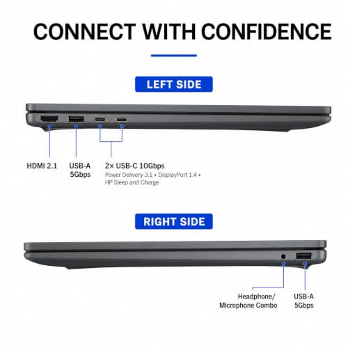 Image of HP OmniBook 3 17.3 inch 2K FHD IPS Anti-Glare Laptop, AMD Ryzen 3 30, 8GB LPDDR5 RAM, 512GB PCIe NVMe SSD, AMD Radeon 610M Graphics, Backlit Keys, Numeric Keypad, Wi-Fi 6, Windows 11 Home, Mica Silver