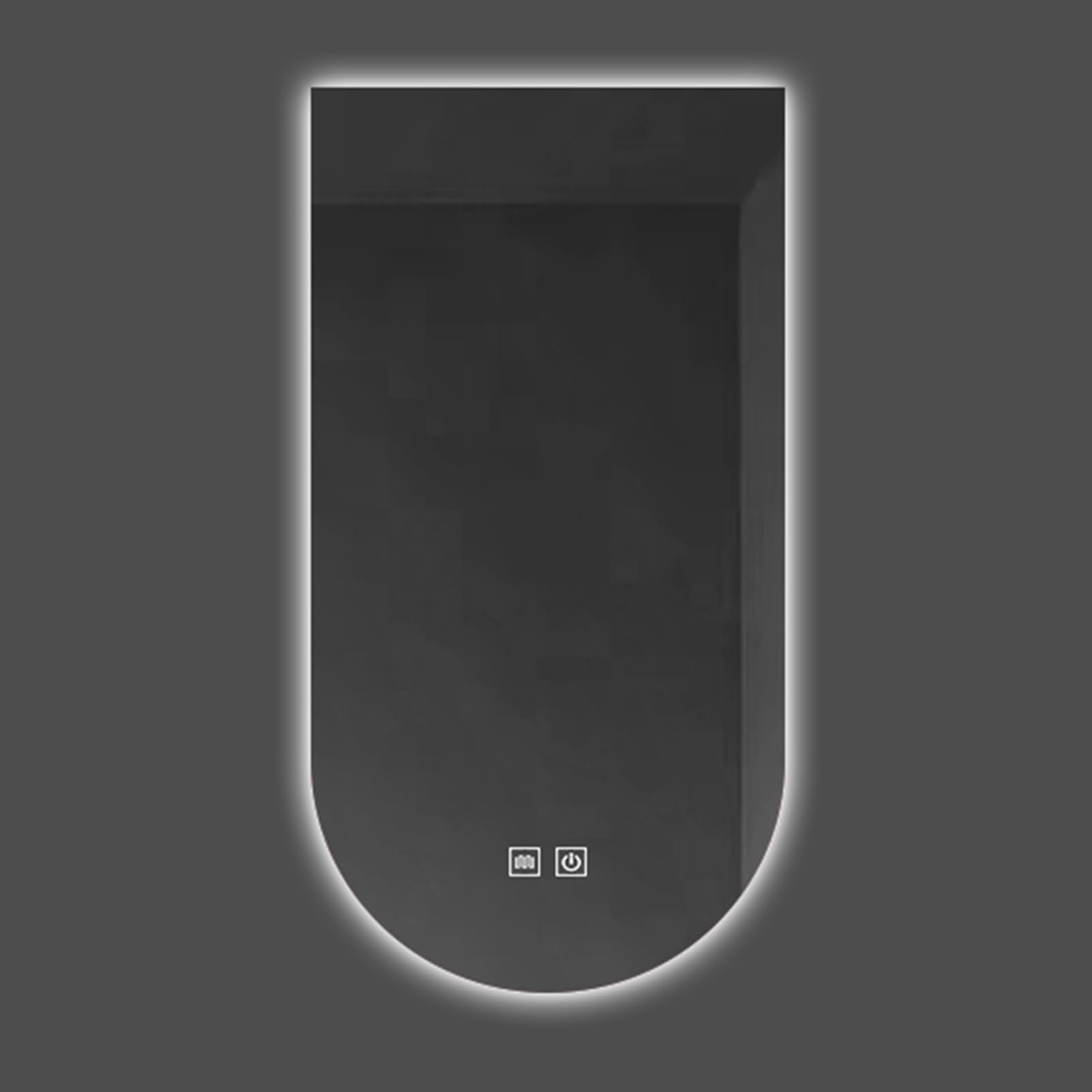 WQZzjm LED Backlit Bathroom Mirror 40x80cm, AntiFog, 3 Light Modes (3000K/4000K/6000K), Touch Switch, Shatterproof, Modern Vanity Mirror for Home Decor (Antifog 60X90cm)