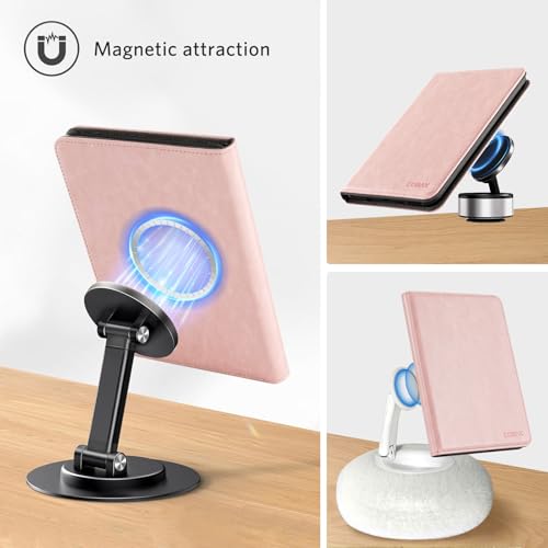 Image of CoBak Stand Case for 7 inch Kindle Paperwhite 12th Gen 2024 and Kindle Colorsoft with Hand Strap - Compatible with iPhone MagSafe, for Samsung /Belkin /Anker Wireless Charging Pads, Durable, Auto Sleep Wake