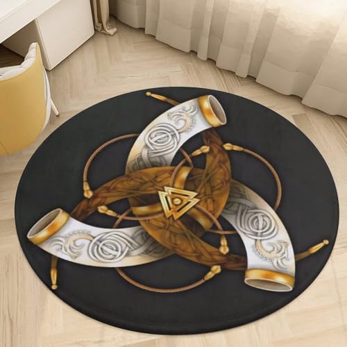 Tapis de décoration viking rond idéal pour chambre et bureau - 4