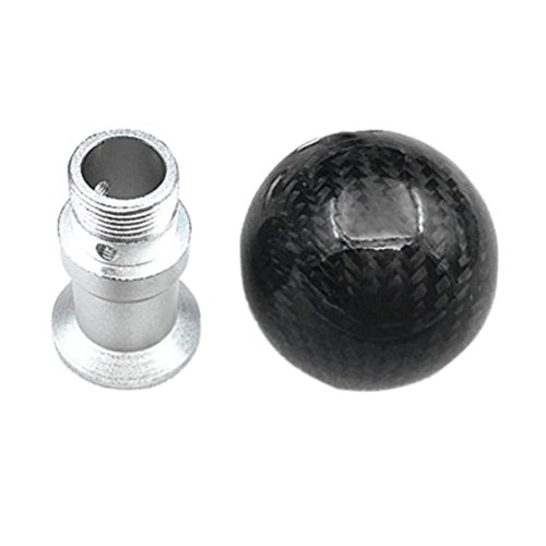 Sakali Universal Carbon Fiber Manual Or Automatic Car Gear Shift Knob Shifter Lever Black #TOP2