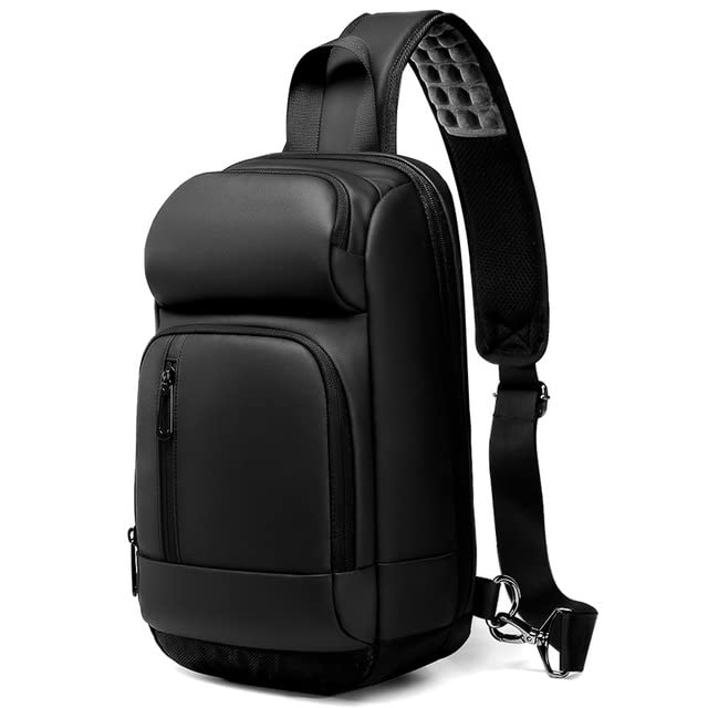 SZWH Bolsos de Hombro con Carga USB para Hombres, Bolso Cruzado Impermeable Oxford, riñoneras de Cintura de Gran Capacidad para Viajes Cortos Outdoor