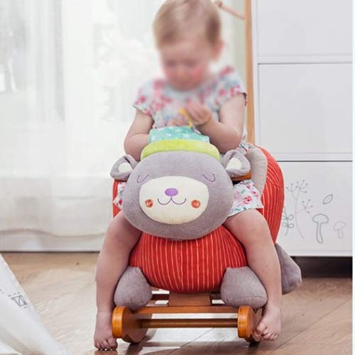 DIAOD Baby-Schaukelpferd, Massivholz, Baby-Plastikspielzeug, Kinderschaukelstuhl Auto – Bild 4