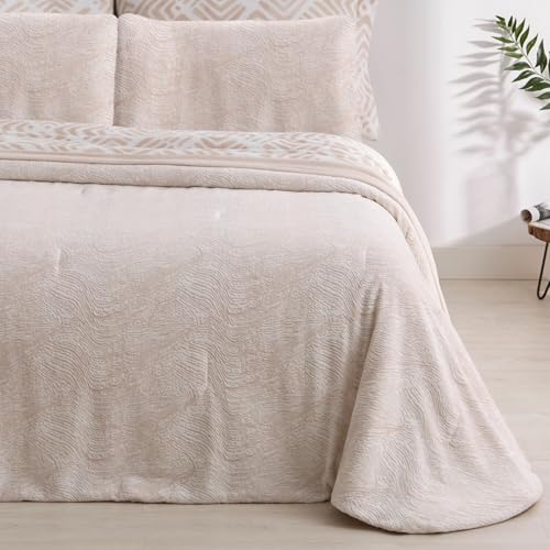Colcha edredón invierno con borreguillo térmico para cama de 135cm 3