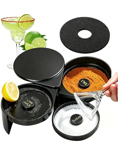 Monkkino Margarita Salt Rimmer Set, 3-Tier Bar...