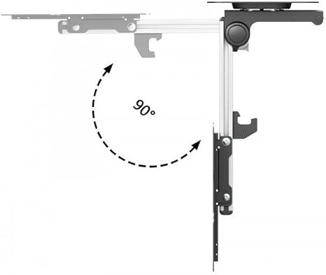 electrosmart Under Cabinet/Sloping Ceiling TV Bracket Mount with Tilt & Height Adjustment for 17