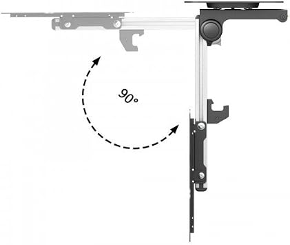 electrosmart Under Cabinet/Sloping Ceiling TV Bracket Mount with Tilt & Height Adjustment for 17