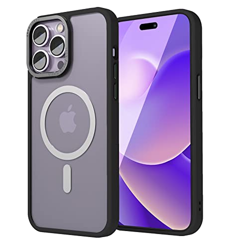 Image of eller sante Trans Armor MagPro for iPhone 14 Pro Case Cover, 6 Feet Drop, Metal Ring Camera Protection, Shockproof, Scratch Resistant, Slim, Compatible with MagSafe Back Cover - Black