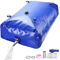 drado Wasserbehälter Tragbar 1000L Wassersack/Wasserspeicher Mit PVC Kugelhahn, Verdickt Faltbar, Anwendbar auf Flüssige Lagerung und Transport Garten Landwirtschaftlichen Notfall