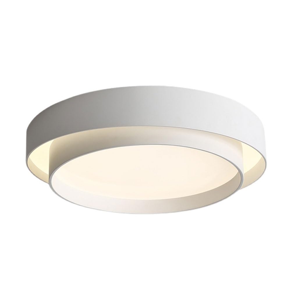 Lustre d'escalier noir LED plafonnier 24W 15,7 pouces lampe suspendue ronde