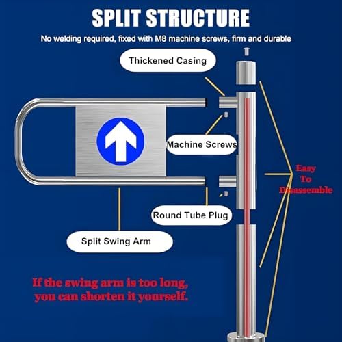 Automatic Closing Safety Swing Gate - Durable Spring-Loaded One-Way Door for Child Safety, Pet Barrier, Supermarkets, Malls, Playgrounds - Easy Installation, Indoor/Outdoor Use