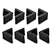 uxcell 8 Pcs Black Rubber L Shaped Furniture Foot Leg Covers Pads 30mmx30mm