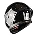 1Storm Motorcycle Full Face Helmet DOT Adults Street Bike Dual Visor Sun Inner Shield with One Extra Clear Shield: Glossy Black