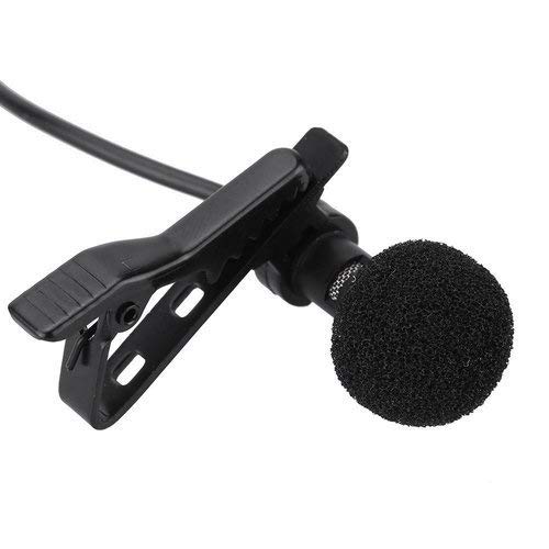 Image of Clip-On Lavalier Microphone with 3.5mm Jack - Omnidirectional Lapel Mic for Smartphone, Laptop, Camera, YouTube, Interview, Podcast & Recording (Noise Reduction, Long Cable)