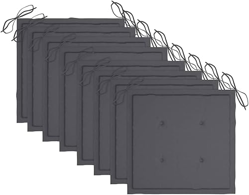 Miniatura 7 de Sillas para patio plegables con cojines, 8 piezas, madera de teca maciza, comedor, asientos al aire libre, sillas exteriores Sillas para Comedor