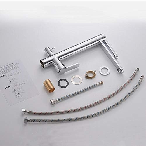 Grifo de cocina de 3 vías con caño giratorio y doble maneta para agua purificada 5