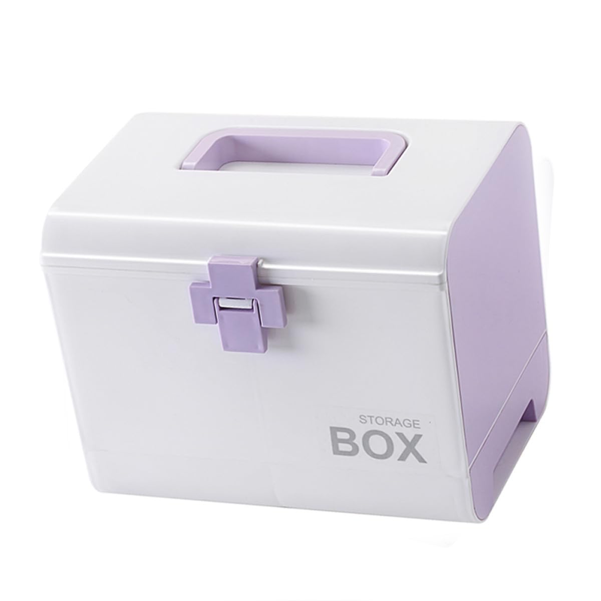 Caja de Almacenamiento de Medicamentos Portátil Lila Abs PP | Clasificación Separada, Uso en Casa y Viaje, Formato Compacto para Orden Diario