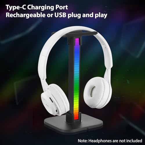 Generic RGB Gaming Headphone Stand, Acrylic Headset Holder with Customizable Lighting Effects, Enhanced Protection for Your Headset, Simple Assembly, Portability, Wide Compatibility Generic RGB Gaming Headphone Stand, Acrylic Headset Holder with Customizable Lighting Effects, Enhanced Protection for Your Headset, Simple Assembly, Portability, Wide Compatibility