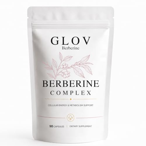 glov berberine Complex Capsules Berberine HCl 600mg Per Serving with Ceylon Cinnamon Turmeric Ginger Apple Cider Vinegar & Black Pepper Extract 90 Count(1)