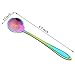 AnSaw 8 Pc Rainbow Flower Spoon Set, Stainless Steel Reusable Tea Scoops Stirring Coffee Mixing Sugar Dessert Cake Ice Cream Spoons, 4.9 Inch