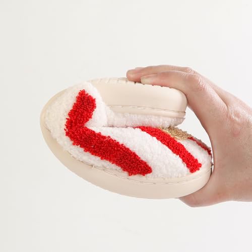 Image of LNERIP Animal Slippers Fruit Slippers Plant Slippers Various Cartoon Patterns Fluffy Soft Memory Foam Retro Indoor Outdoor Home Couple Shoes