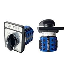 CA10 Voltmeter Cam Switch 3 Phase 4 Wire 7 Position 20A 690V Changeover Rotary Selector 12 Terminals LW26 YMW26