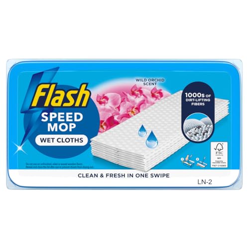Flash Speedmop Wet Cloth Refills Fast Easy and Hygienic Lemon Multi-Surface 24 Cloths
