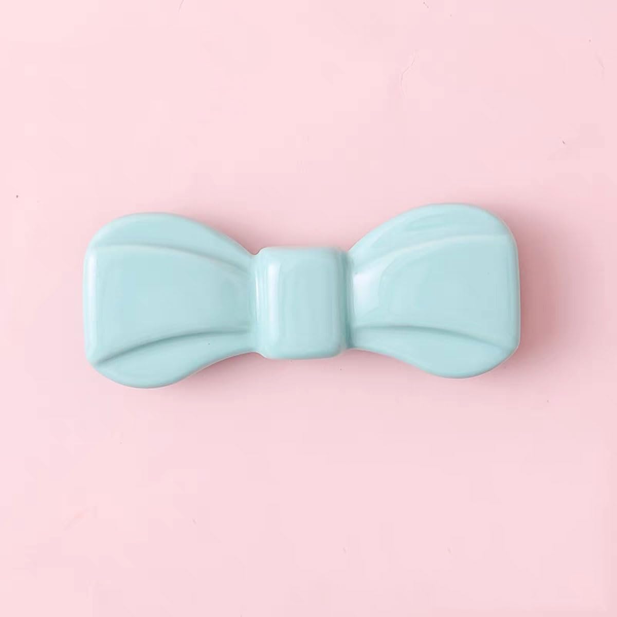 Paqwtyb Green 96Mm Pulls, 1 Pc Ceramic Butterfly Knot Bedroom Cute Home Decor Wardrobe Dresser Pulls