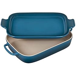 Le Creuset Stoneware Rectangular Dish with Platter Lid, 14 3/4"