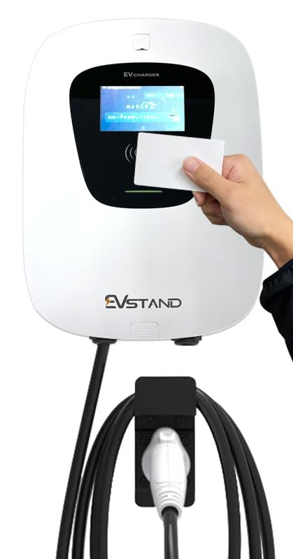 Amazon.co.jp: EVstand EV充電器 6kW AC200V Type1 普通充電器 壁掛型
