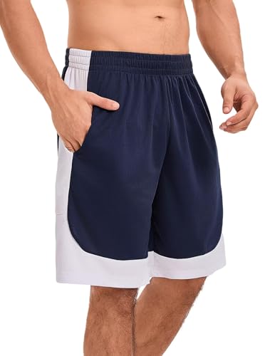 OYGSieg 6 Pack Mens Mesh Athletic Basketball Shorts Gym Shorts with Pockets, Quick Dry Workout Running Shorts Casual for Men2