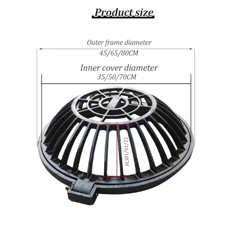 Fonte robuste et durable pour couvercle de drain de cour - 8