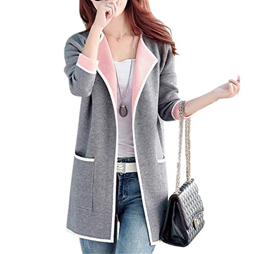 Women Casual Gray Knit Sweaters RE0318 