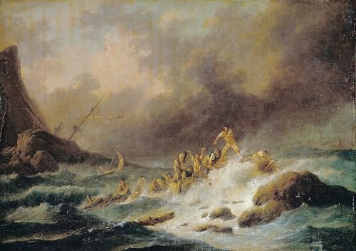 Tableaux graffiti art mural un naufrage Claude Vernet pour réveiller un mur blanc vide