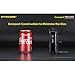 Nitecore Concept 2 (C2) 6500 Lumen Super Bright Compact Rechargeable Flashlight with Lumen Tactical Battery Organizer