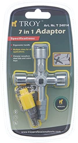 Troy T 24014 Universal Kabin Anahtarı, Metrik, 14 x 10 x 1 cm - Görsel 1