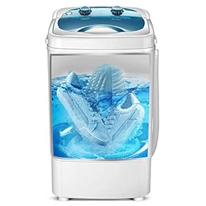 ZHZHUANG Elektrische Bewegliche Schuh Waschmaschine Mit Ablaufkorb Schuhe Waschen Uv Blaues Licht Waschmaschine Haushaltsklein Lazy People/Blau