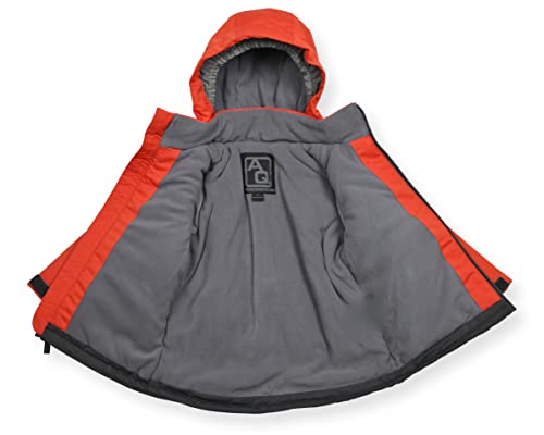 Image of Arctic Quest Boys' Bib Snow Pants and Ski Jacket Water-Resistant Snowsuit For Kids Winter Hooded Jacket, Bold Spice, 5-6