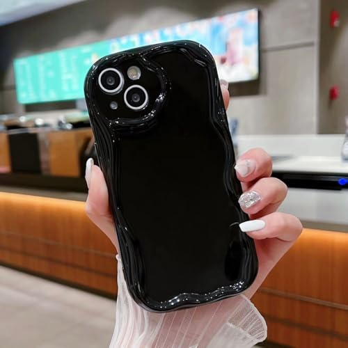 Coque silicone souple noire iPhone 16 Pro ovale transparente