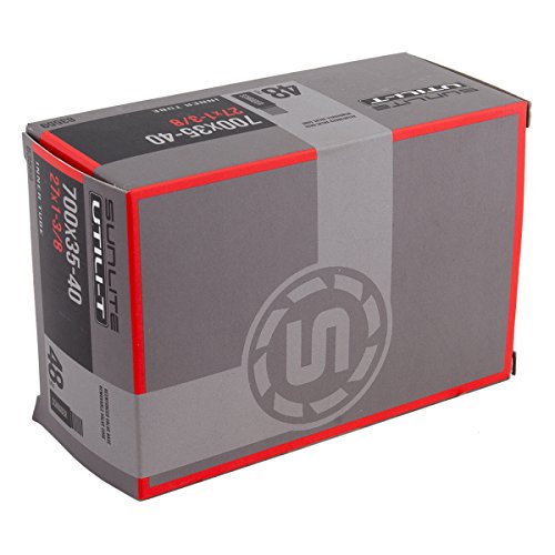 Sunlite Utili-T Standard Schrader Valve Tubes, 700 x 35-40 / 48mm, Black