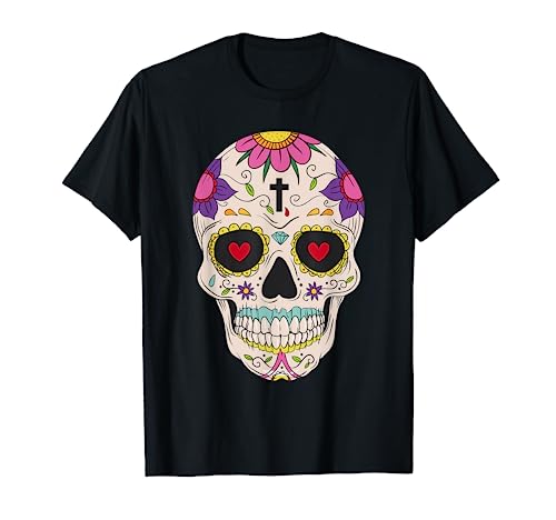 Day of the Dead Sugar Skull 2019 Hombres Mujeres Camiseta
