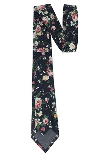 Image of Kebocis Mens Skinny Cotton Floral Tie for Men