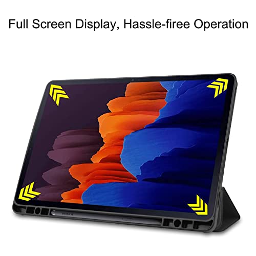 Image of Arbuda flip Cover for Xiaomi Pad 6 (11 inch) Faux Leather Smart flip case Cover Tri Fold Pen Holder with (Auto Sleep /Wake) -Black