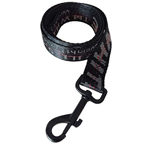 Harnais chien no-pull réglable et laisse durable noire M pour bouledogue